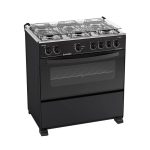 Fogão de Piso Esmaltec 6 Bocas Caribe Preto Bivolt