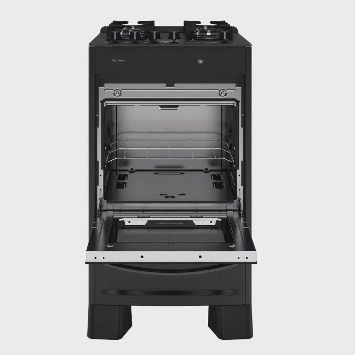 Fogão de Piso Suggar 4 Bocas Mesa de Vidro Neo Max Preto – Bivolt - Imagem 3