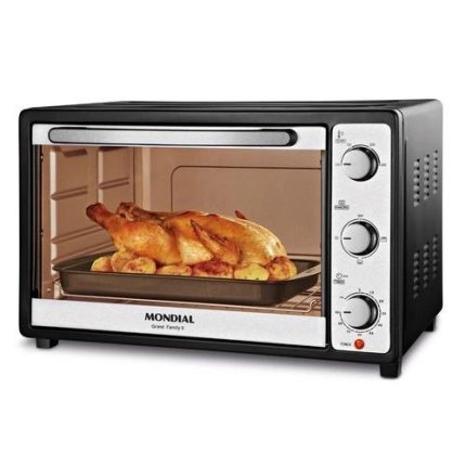 Forno Elétrico Grand Family II Mondial FR-52 52L 1800W PretoInox – 110v