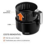 Fritadeira Elétrica sem Óleo Air Fryer Mondial AF-31 New Pratic 3,5L Preta com Timer - Imagem 4