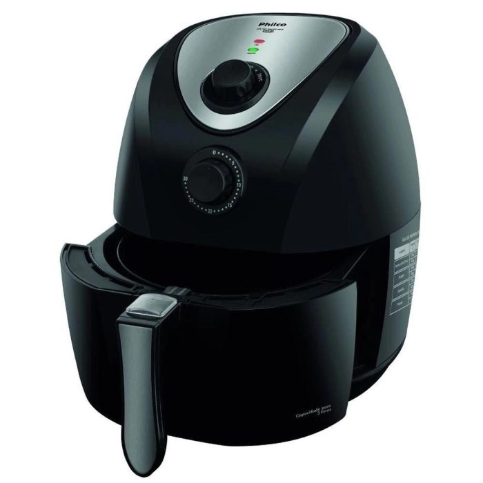 Fritadeira Sem Óleo Air Fryer Philco Saúde Inox PH3L Preta com Timer – 110v - Imagem 3