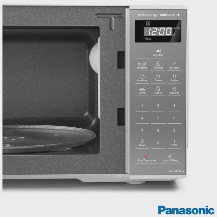 Micro-ondas de Mesa Panasonic com 21 Litros de Capacidade Branco com Porta Espelhada – NN-ST27LWRU - Imagem 4