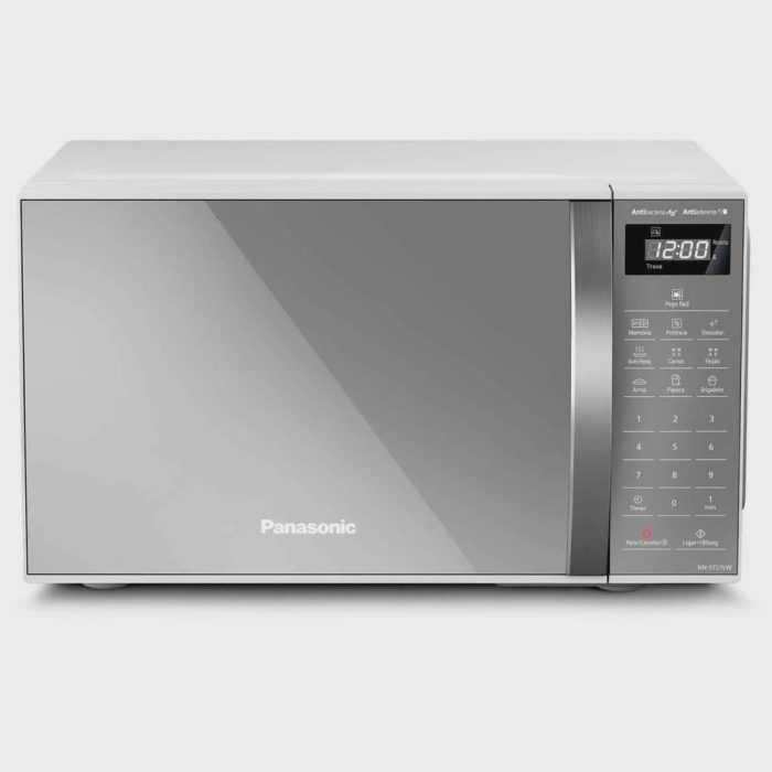 Micro-ondas de Mesa Panasonic com 21 Litros de Capacidade Branco com Porta Espelhada – NN-ST27LWRU - Imagem 1