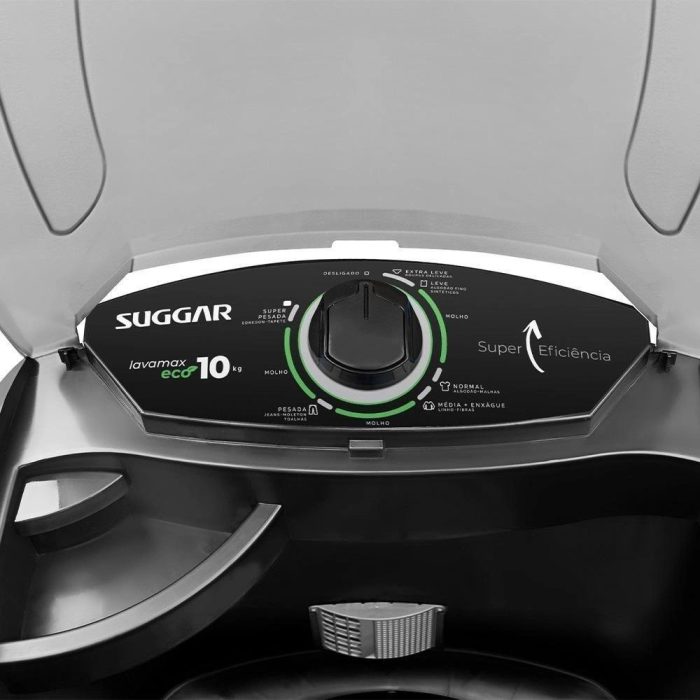 Tanquinho Semiautomático Suggar Lavamax Eco 10Kg Preta - Imagem 2