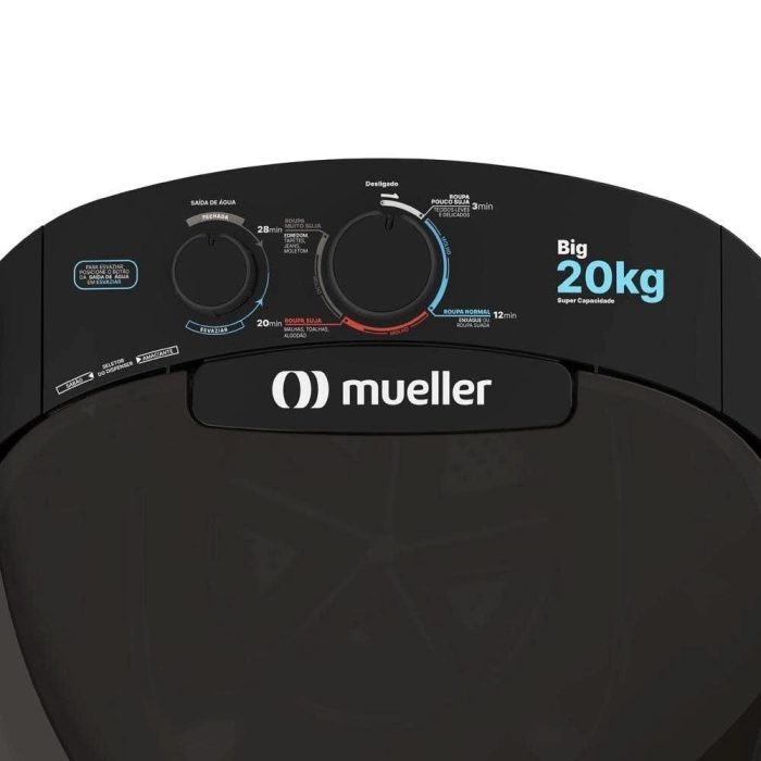 Tanquinho/Máquina de lavar roupa Semiautomática Big 20kg Preta - Imagem 2