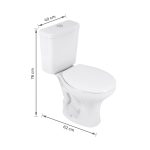 Kit Vaso Sanitário com Caixa Acoplada e Assento Branco Duplo Acionamento 3/6L Saída Vertical Saveiro Celite - Imagem 5