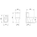 Kit Vaso Sanitário Com Caixa Acoplada Smart Clean Harpic E Assento Soft Close City Celite Preto - Imagem 3