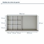 Penteadeira 5 Gavetas 100% Mdf Sem Espelho Giulia Yescasa Off White - Imagem 10