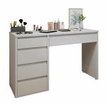 Penteadeira 5 Gavetas 100% Mdf Sem Espelho Giulia Yescasa Off White - Imagem 2