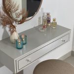 Penteadeira Suspensa Strass Gaveta C/ Divisória E Organizador Maquiagem 80cm Off White Ac - Olivar Móveis - Imagem 6