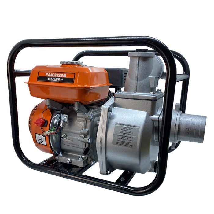 Motobomba 3 Polegadas a Gasolina 4T Autoescorvante 7HP 212cc 60.000L/H Carbon Fak - Imagem 1